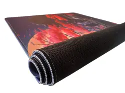 Foxtrot Designs TCG Playmat 24x14in Non-Slip MTG Card Game Mouse Pad Samurai - Image 3