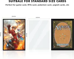 100 MTG Card Sleeves with 100 Inner Sleeve, Textured Back Art Chandra - Image 2
