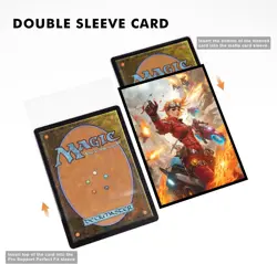 100 MTG Card Sleeves with 100 Inner Sleeve, Textured Back Art Chandra - Image 4
