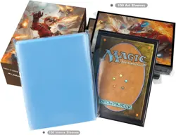 100 MTG Card Sleeves with 100 Inner Sleeve, Textured Back Art Chandra - Image 5
