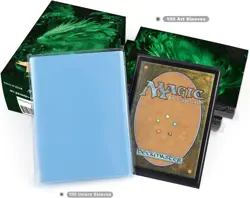 100 MTG Card Sleeves with 100 Inner Sleeves, Textured Back Power Green Dragon - Image 5