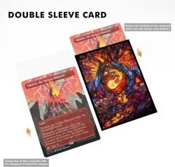 100 MTG Card Sleeves with 100 Inner Sleeves, Textured Back Art Mountain - Image 4