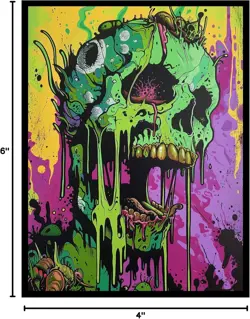 (Melting Skull) - 100ct Textured TCG/MTG Art Card Sleeves Multi - Image 4