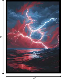(Red/Blue Storm) - 100ct Textured Matte TCG/MTG Card Art Sleeves Multi - Image 4