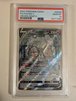 Zacian V GG48/GG70 Holo Ultra Rare Crown Zenith PSA 10 Pokemon TCG - Image 1