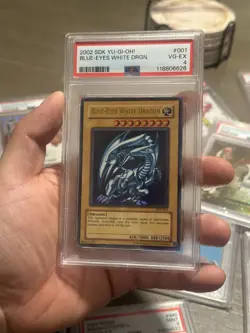 2002 YuGiOh - Blue-Eyes White Dragon SDK-001 - Ultra Rare - PSA 4 - Image 1
