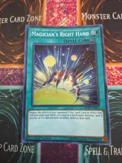 Yugioh Magician's Right Hand INCH-EN057 Super Rare 1st Edition Near Mint - Image 1