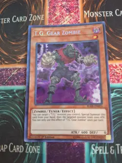 Yugioh T.G. Gear Zombie BLHR-EN023 Secret Rare 1st Edition Near Mint - Image 1