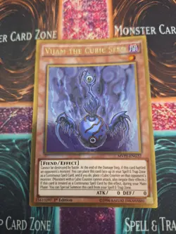 Yugioh Vijam the Cubic Seed MVP1-ENG32 Gold Rare 1st Edition Near Mint - Image 1