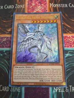 Yugioh Blue-Eyes Abyss Dragon MAMA-EN056 Ultra Rare 1st Edition Near Mint - Image 1