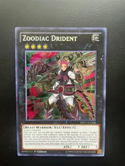 Yugioh Zoodiac Drident MP17-EN208 1st Edition Secret Rare LP/MP - Image 1