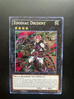Yugioh Zoodiac Drident MP17-EN208 1st Edition Secret Rare LP/MP - Image 3