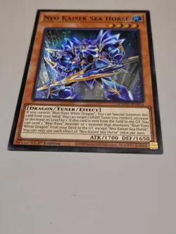Yugioh Neo Kaiser Sea Horse SDWD-EN004 Super Rare 1st Ed Near Mint - Image 1