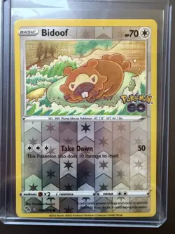 Bidoof 059/078 - Pokemon GO 2022 Reverse Holo- TCG Pokemon Card NM - Image 1