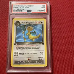 Pokemon Dark Dragonite TCG Card 22/82 Non-Holo Psa 9 - Image 1