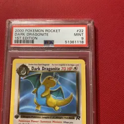 Pokemon Dark Dragonite TCG Card 22/82 Non-Holo Psa 9 - Image 2