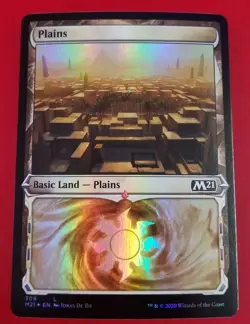 1x Plains (309) | FOIL Showcase | M21 Core Set 2021 | MTG Magic Cards - Image 1