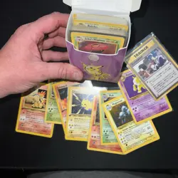 Vintage Pokemon Card Collection Holos Hits Wotc Base Set Deck Box More - Image 1