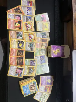 Vintage Pokemon Card Collection Holos Hits Wotc Base Set Deck Box More - Image 2
