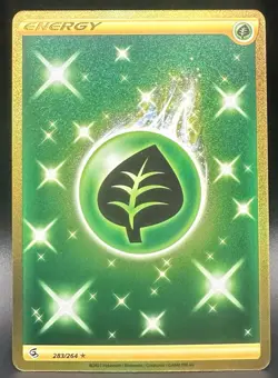 Pokemon TCG Grass Energy 283/264 Fusion Strike GOLD Secret Rare English NM Card - Image 1