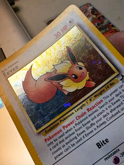 EEVEE / Black Star Holo Promo Pokemon #11 Vintage 1999-2000 MP Card - Image 4