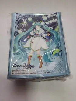 HATSUNE MIKU Snow Miku 2015 TRADING CARD SLEEVES (60 PCS) Standard Size - Image 1