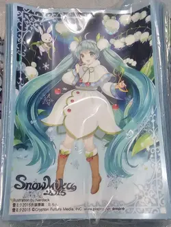 HATSUNE MIKU Snow Miku 2015 TRADING CARD SLEEVES (60 PCS) Standard Size - Image 1