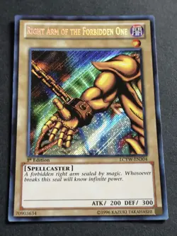 Right Arm of the Forbidden One, 1st Edition LCYW-EN304 Yu-Gi-Oh card - Image 1