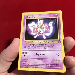 Mewtwo Pokemon The First Movie Kids WB Promo Card 3 WoTC Black Star Promo Lp - Image 4