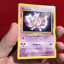 Mewtwo Pokemon The First Movie Kids WB Promo Card 3 WoTC Black Star Promo NM - Image 1