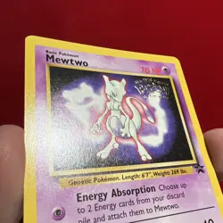 Mewtwo Pokemon The First Movie Kids WB Promo Card 3 WoTC Black Star Promo NM - Image 4