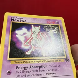Mewtwo Pokemon The First Movie Kids WB Promo Card 3 WoTC Black Star Promo NM - Image 5