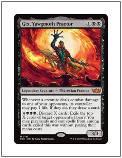 1x Gix, Yawgmoth Praetor, Tarkir Dragonstorm Commander, Magic MTG NM - Image 1
