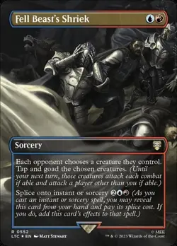 Fell Beast's Shriek - Surge Foil Extended Art LTC NM MTG - Image 1
