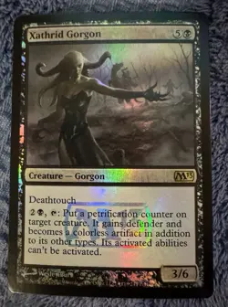 Magic the Gathering MTG M15 Prerelease Promo XATHRID GORGON Foil - Image 1