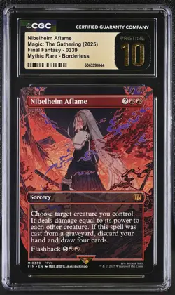 MTG Nibelheim Aflame (Borderless) - Final Fantasy - CGC Pristine 10 - Image 1