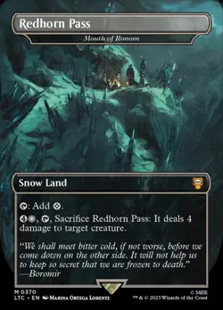 Mouth of Ronom "Redhorn Pass" - Foil Extended Art LTC NM MTG - Image 1