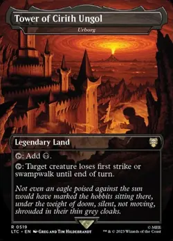 Urborg "Tower of Cirith Ungol" - Silver Foil Extended Art LTC NM MTG - Image 1