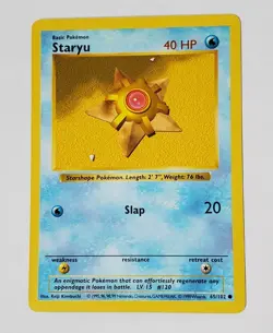 SHADOWLESS BASE SET STARYU 65/102 Original Vintage Pokemon Card Game Rare 1999 - Image 1