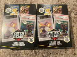 Lot Of 2 Pokemon Mystery Gems 1 Graded Card, 2 Booster Packs 2024 - Image 1
