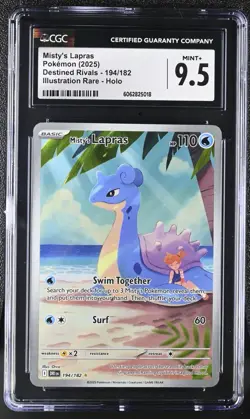 2025 Pokemon Destined Rivals Misty's Lapras #194 (CGC 9.5) - Image 1