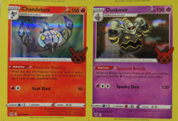 2023 Pokemon Trick or Trade Boo-ster Gengar Marshadow Dusknoir Holo Uncut Sheet - Image 2