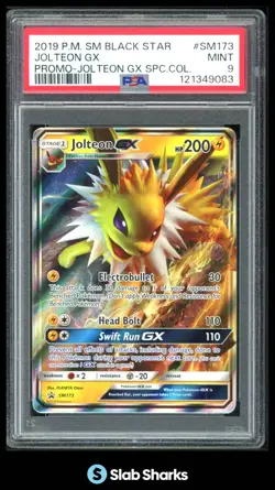 2019 POKEMON SM BLACK STAR PROMOS #SM173 JOLTEON GX SPECIAL COLLECTION PSA 9 - Image 1