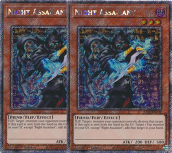 Yu-Gi-Oh! 2x Night Assailant RA03-EN130 Platinum Secret Rare Playset - Image 1