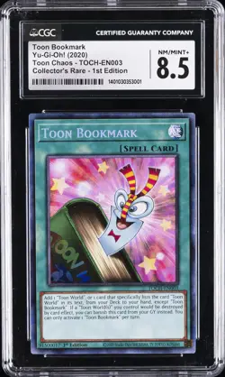 2020 YU-GI-OH! TOON CHAOS COLLECTOR'S RARE #EN003 TOON BOOKMARK CGC 8.5 - Image 1