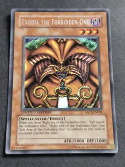 Exodia the Forbidden One Limited Edition Secret Rare MC1-EN001 Yu-Gi-Oh Card - Image 1