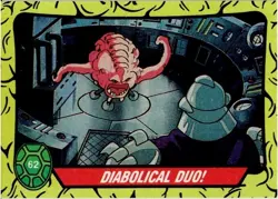 Teenage Mutant Ninja Turtles #62 Trading Card Diabolical Duo 1989 New Mint - Image 1