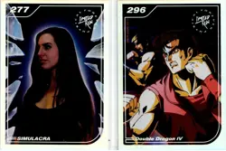 SIMULACRA & Double Dragon IV #277 #296 Limited Run Trading Card Silver New Mint - Image 1