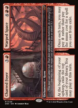Mint/Near-Mint, English - 1 x MTG Charred Foyer // Warped Space Duskmourn: House - Image 1