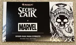MTG Secret Lair Marvel Spider-Man: Mana Symbiote Sealed Raised Foil SLD In Hand - Image 1